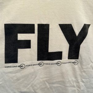 LARGE Yoko Ono FLY Shirt (1997 Ryko reissue promo for 1971 album) John Lennon